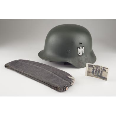 wwii-german-helmet-and-airman-s-cap