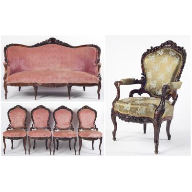 rococo-revival-six-piece-laminated-parlor-suite