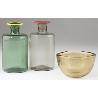 three-venini-italia-glass-objects