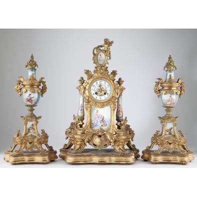 french-marti-cie-mantel-clock-garniture-set