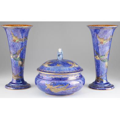 group-of-three-wedgwood-fairyland-luster