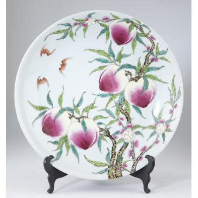 chinese-famille-rose-porcelain-peach-charger