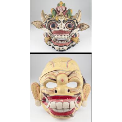 two-indonesian-dance-masks