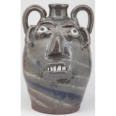 burlon-craig-swirl-face-jug-nc-pottery