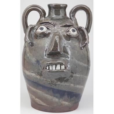 burlon-craig-swirl-face-jug-nc-pottery
