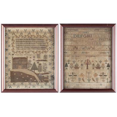 two-english-samplers-early-19th-century