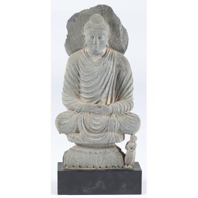 large-gandharan-grey-schist-seated-buddha