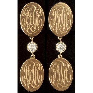 pair-of-gold-and-diamond-drop-earclips