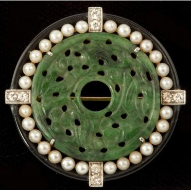 art-deco-onyx-jade-pearl-and-diamond-brooch