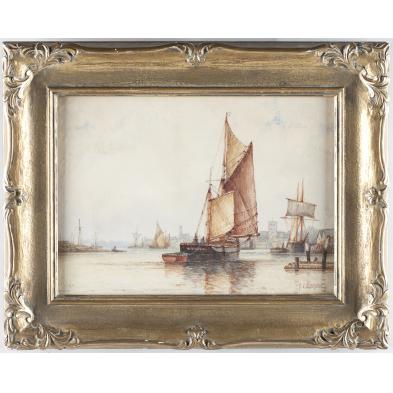 f-j-aldridge-br-1850-1933-a-harbor-scene