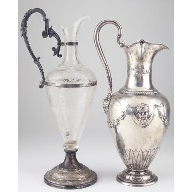 two-continental-claret-jugs-19th-century