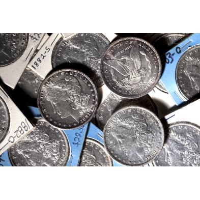 roll-of-early-date-morgan-silver-dollars