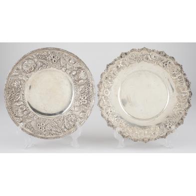 two-s-kirk-son-repousse-sterling-cake-plates