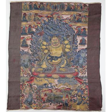 tibetan-silk-thangka-depicting-mahakala