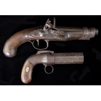 two-19th-century-pistols