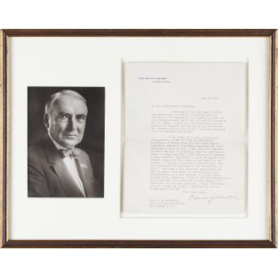 warren-g-harding-typed-letter-signed-as-president