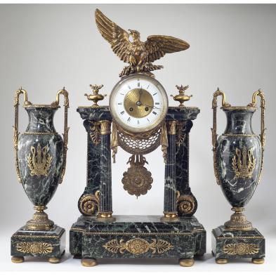 french-empire-mantel-clock-garniture-set