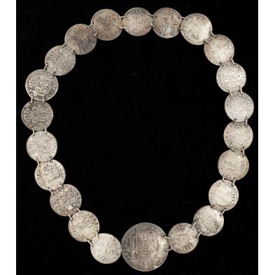 early-19th-century-spanish-silver-coin-necklace