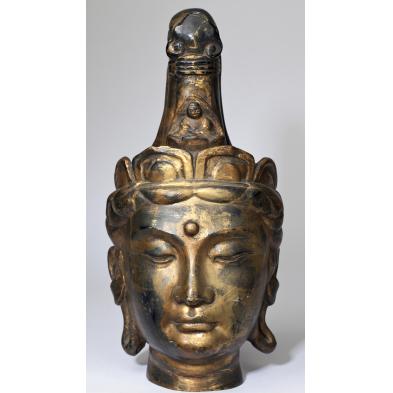large-gilt-bronze-head-of-a-bodhisattva
