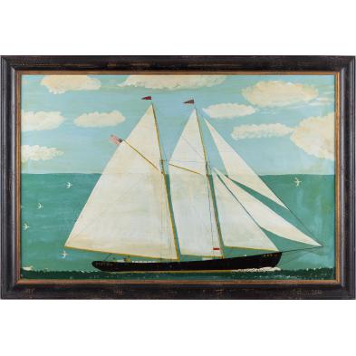 american-folk-art-painting-of-a-schooner