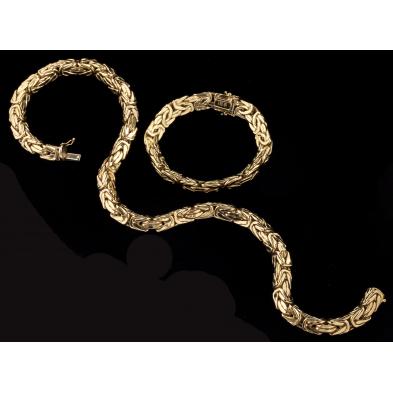 14kt-byzantine-style-necklace-and-bracelet