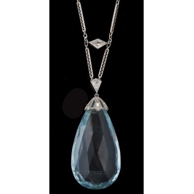 edwardian-platinum-aquamarine-pendant-bbb