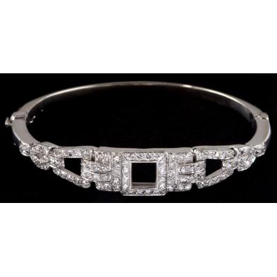 18kt-art-deco-diamond-bangle-bracelet