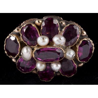 victorian-pearl-and-amethyst-cluster-ring