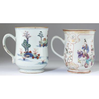 two-chinese-export-porcelain-tankards