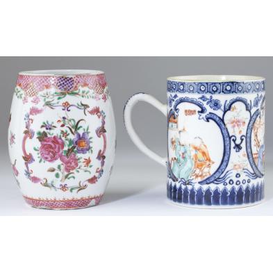 two-chinese-export-porcelain-tankards