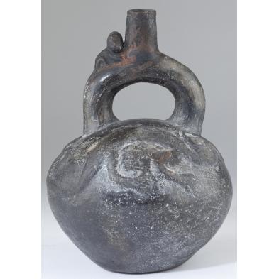 pre-columbian-blackware-stirrup-vessel