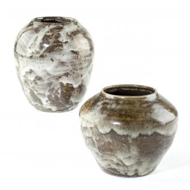 two-jugtown-black-ankle-vases