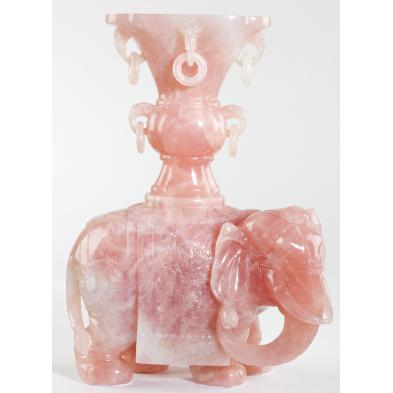 chinese-carved-rose-quartz-elephant