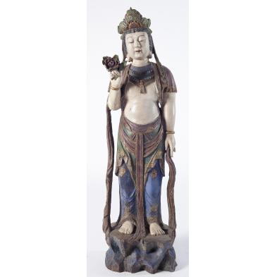 guanyin-compassion-carved-polychrome-large-figure