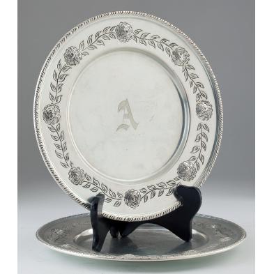 two-american-sterling-silver-plates-circa-1900