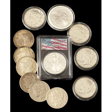 12-silver-coin-lot-includes-wtc-recovery-eagle