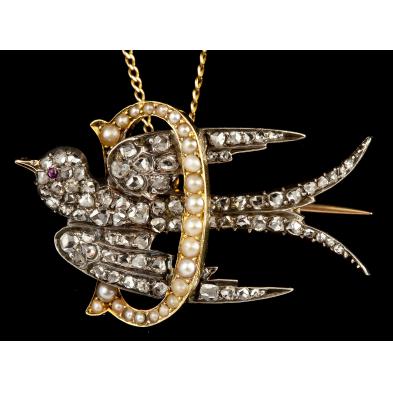 early-victorian-diamond-and-pearl-bird-brooch
