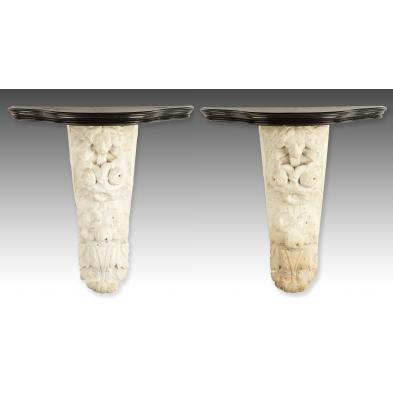 pair-of-carrera-marble-supports-with-onyx-shelves