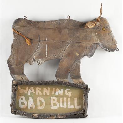 folk-art-wooden-sign-warning-bad-bull