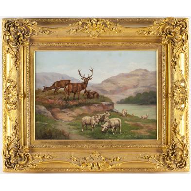 albert-willms-circa-1900-stags-sheep