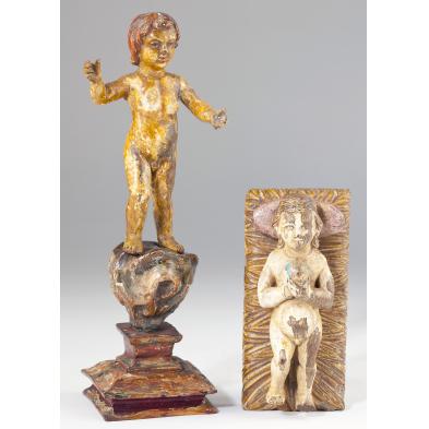 two-carved-wood-polychrome-christ-figures