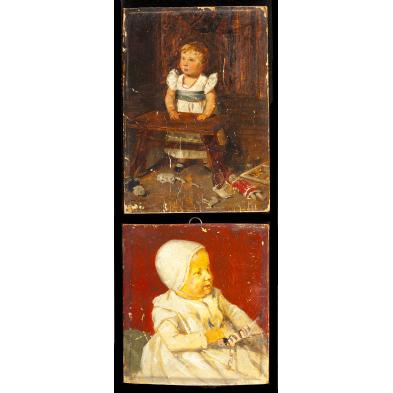 two-antique-portraits-of-a-child-19th-century