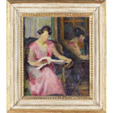 mabel-pugh-nc-1891-1986-girl-in-pink-sketch