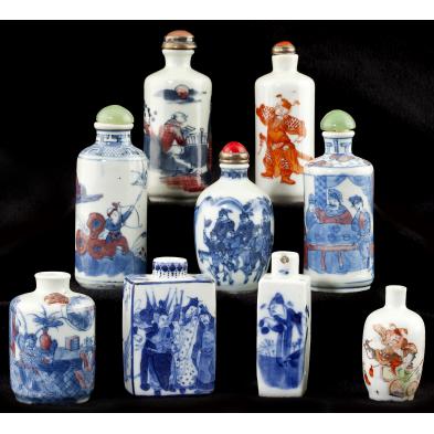 eight-chinese-porcelain-snuff-bottles