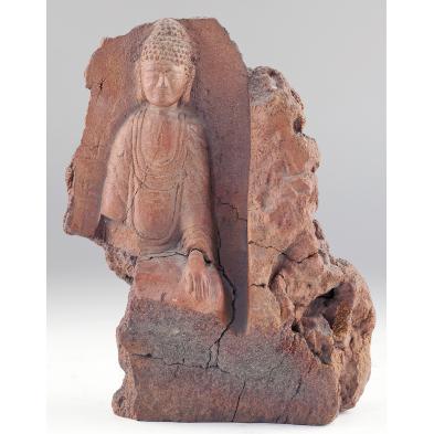 southeast-asian-red-sandstone-buddha