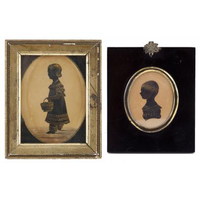 two-silhouettes-of-children-19th-century