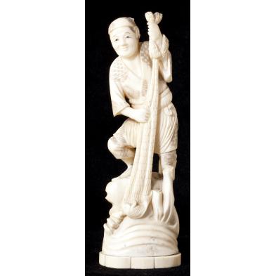 japanese-ivory-okimono-of-a-fisherman