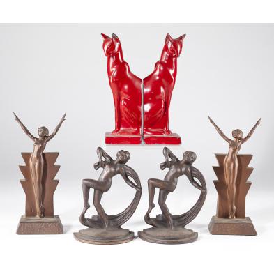 three-pairs-art-deco-bookends