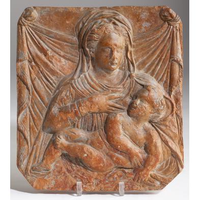 italian-terra-cotta-wall-plaque-of-madonna-child