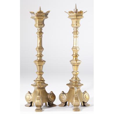 pair-of-brass-pricket-sticks